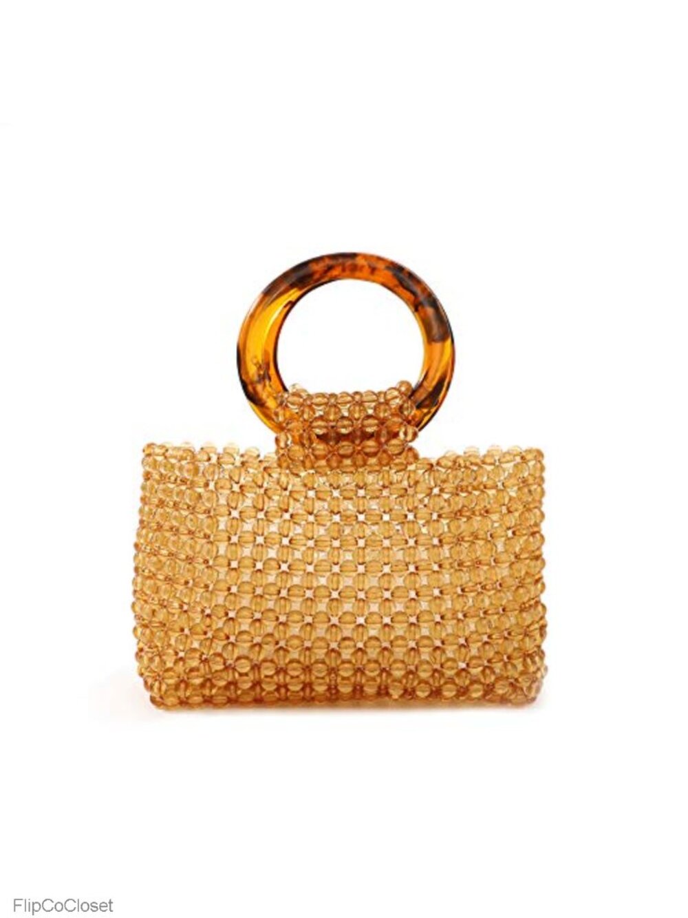 Women Transparent Beaded Acrylic Handbag Hobo